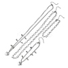 Heart 304 Stainless Steel Double Necklaces & Bracelets Sets for Women SJEW-F226-03P-2