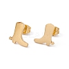 304 Stainless Steel Boot Shape Stud Earrings for Men Women LS-EJEW-E163-11G-1