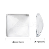 Transparent Glass Square Cabochons GGLA-S022-15mm-2