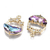 Faceted Transparent Glass Pendants GLAA-T020-18B-3