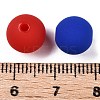 Rubberized Style Imitated Silicone Acrylic Beads MACR-T048-01B-06-3