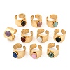 304 Stainless Steel Wide Band Open Cuff Rings RJEW-Z078-14G-4
