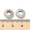 Brass Micro Pave Cubic Zirconia European Beads X-KK-A254-03B-P-2