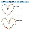 6Pcs 2 Style Acrylic Number Bead Knitting Row Counter Chains HJEW-SC0001-50-2