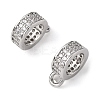 Brass Micro Pave Cubic Zirconia Tube Bails ZIRC-K070-44P-5