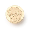 Golden Tone Wax Seal Brass Stamp Heads AJEW-U008-03G-03-1
