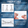 6Pcs 3 Styles 304 Stainless Steel Lobster Claw Clasps FIND-UN00001-4