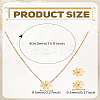 316L Surgical Stainless Steel Pendant Necklaces & Stud Earring Sets SJEW-LP0001-39-2