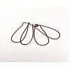 Brass Hoop Earrings Findings Kidney Ear Wires EC221-R-1
