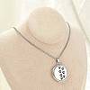 316 Surgical Stainless Steel Aromatherapy Diffuser Perfume Hollow Flat Round Pendant Box Chain Necklaces NJEW-R016-01P-06-3