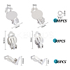 60Pcs 2 Size 304 Stainless Steel Clip-on Earring Findings STAS-UN0051-68-3