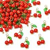 50Pcs Acrylic Cherry Pendants PALLOY-CJ00164-1