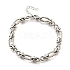 Non-Tarnish 304 Stainless Steel Oval & Infinity Link Chain Bracelets for Women BJEW-K226-14C-P-4