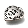 Retro 304 Stainless Steel Charms STAS-L284-18AS-07-2