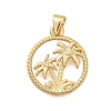 Brass Micro Pave Cubic Zirconia Pendants KK-D431-002G-1