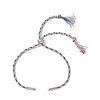 Macrame Cotton Cord Slider Bracelet Making AJEW-JB01536-02-2