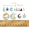 DIY Alloy Enamel & Acrylic & Polycotton Tassel Dangle Earrings Making Kits DIY-FS0001-21B-6