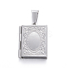 Tarnish Resistant 316 Stainless Steel Locket Pendants STAS-N0016-06P-1