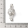 Rack Plating Brass Micro Pave Clear Cubic Zirconia Fold Over Clasps KK-A222-07P-3
