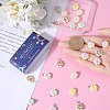30Pcs 5 Colors Opaque Resin Paw Print Pendants CRES-SC0002-69-3