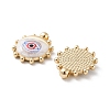Rack Plating Alloy Enamel Pendants FIND-C050-14G-04-2
