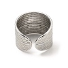Non-Tarnish 304 Stainless Steel Open Cuff Rings RJEW-Z018-35P-3