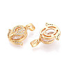 Brass Micro Pave Cubic Zirconia Pendants KK-N272-06G-2