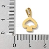 Ion Plating(IP) 304 Stainless Steel Micro Pave Cubic Zirconia Pendants STAS-Z107-04G-05-3