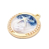 Alloy Enamel Pendants FIND-M060-13G-2
