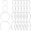 24Pcs 4 Style Iron Dolls Hair Hoop DIY-FG0002-74-1