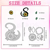 Flower Letter S Carbon Steel Cutting Dies Stencils DIY-WH0309-2371-2