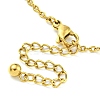 PVD Vacuum Plating Summer Beach 304 Stainless Steel Cable Chains Shell Shaped Charm Bracelets BJEW-P334-06G-3