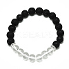 Natural Quartz Crystal Beads Stretch Bracelets X-BJEW-R309-02-A10-1
