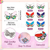 36Pcs 6 Colors Alloy Enamel Connector Charms ENAM-TA0001-97-3