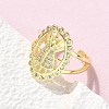 Brass Micro Pave Cubic Zirconia Cuff Rings RJEW-P149-01B-G-3