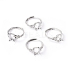 Adjustable Brass Finger Ring Components KK-L193-08P-1