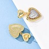 Brass Micro Pave Clear Cubic Zirconia Dangle Earrings EJEW-D322-01G-3