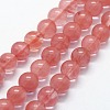 Cherry Quartz Glass Beads Strands G-I199-28-16mm-1