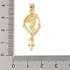 Rack Plating Brass Clear Cubic Zirconia Pendants KK-S380-18G-3