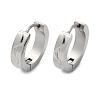 304 Stainless Steel Polishing Effect Hoop Earrings EJEW-M001-32P-4