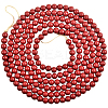 Wood Round Beads Pendant Decorations for Christmas Decorations HJEW-WH20003-49B-1