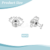 40Pcs 303 Stainless Steel Crimp Beads STAS-UN0056-73-3