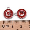 Platinum Plated Alloy Enamel Charms ENAM-S118-03G-P-3