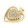 Brass Micro Pave Cubic Zirconia Pendants KK-U058-33G-2