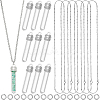 40Pcs 3 Styles Clear Glass Wish Bottle Pendants Set GLAA-SC0002-36-1