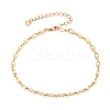 Glass Pearl Chain Anklets AJEW-AN00356-1