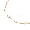 304 Stainless Steel Flat Bar Link Chain Necklace Making AJEW-JB01348-01-4