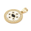 Ion Plating(IP) 304 Stainless Steel Enamel Rhinestone Pendants STAS-Q325-03B-G-2