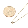 Ion Plating(IP) 304 Stainless Steel Cubic Zirconia Flat Round Pendant Cable Chain Necklaces NJEW-P320-16G-01-5
