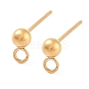 Ion Plating(IP) 304 Stainless Steel Ball Post Stud Earring Findings STAS-E163-44G-01-1